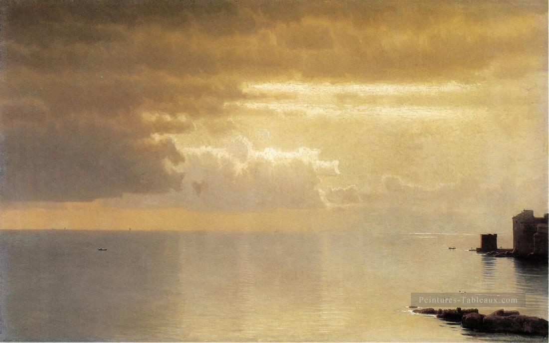 Une mer calme Mentone paysage luminisme William Stanley Haseltine Peintures à l'huile